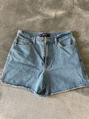 Hollister Women's Light Wash Denim High Waisted Shorts